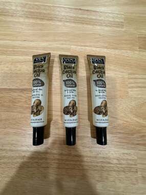 Via Natural 100% Black Castor Oil 1.5 oz Hair, Scalp & Body Moisturizer x 3